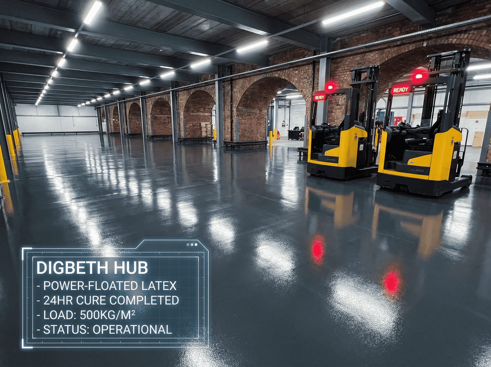 Industrial Latex Screed Companies Birmingham: 800m² Digbeth Warehouse