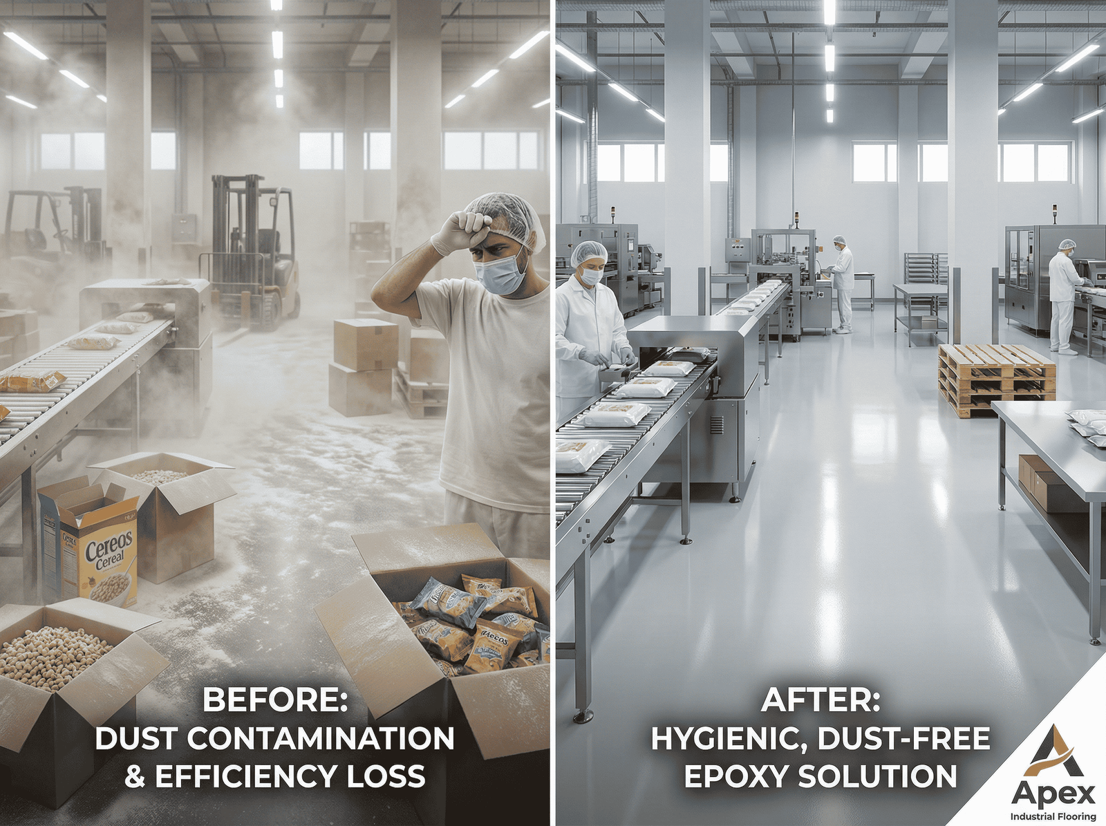 Food Distribution Hub Epoxy Resin Flooring Case Study: 3,000m² Transformation