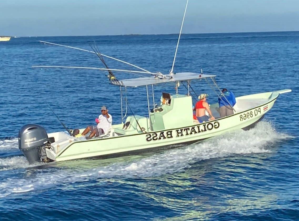 Wahoo Sportfishing Jaco 30' Panga fishing boat from Herradura Beach with Wahoo Sportfishing Jaco
