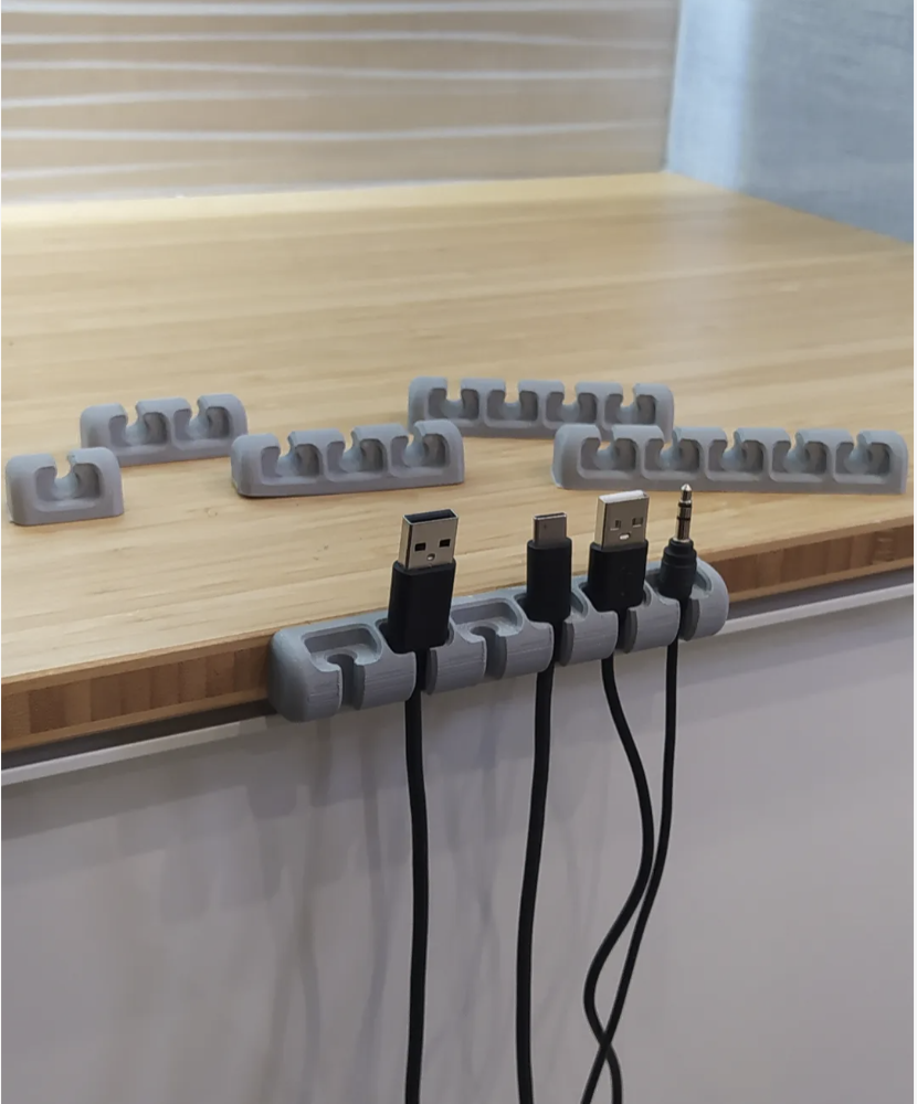 Desk Edge Cable Clips Set β custom 3D printed in Dubai by RiaanPrintz