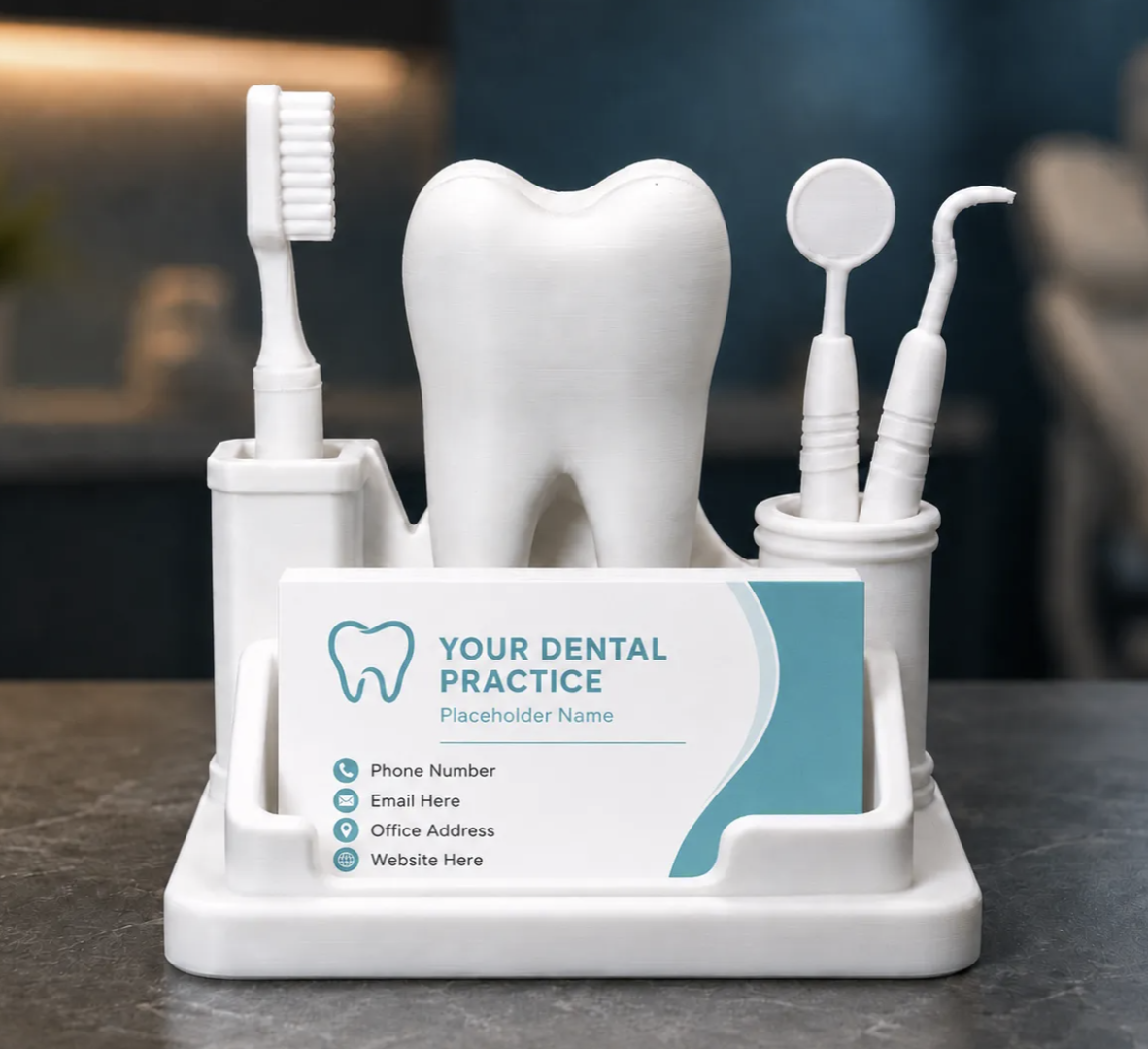 Dental Desk Organiser β custom 3D printed in Dubai by RiaanPrintz