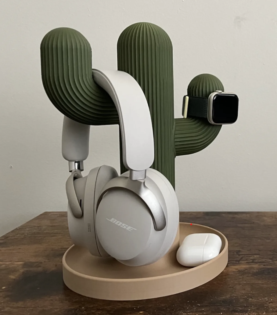 Cactus Headphone Stand β custom 3D printed in Dubai by RiaanPrintz