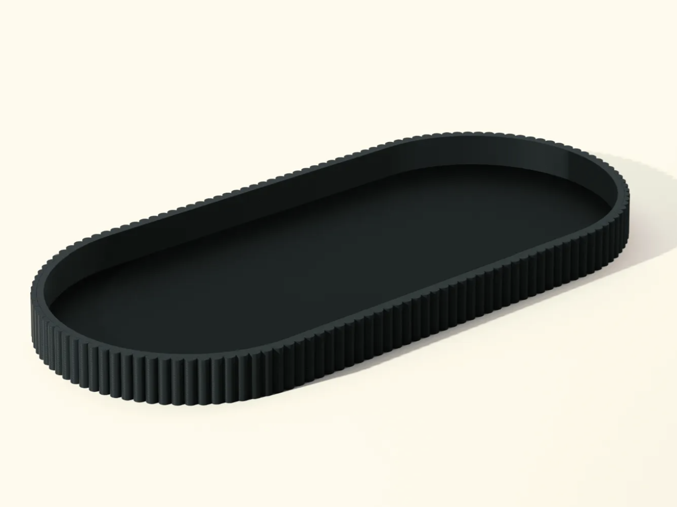 Oval Fluted Catchall Tray β custom 3D printed in Dubai by RiaanPrintz