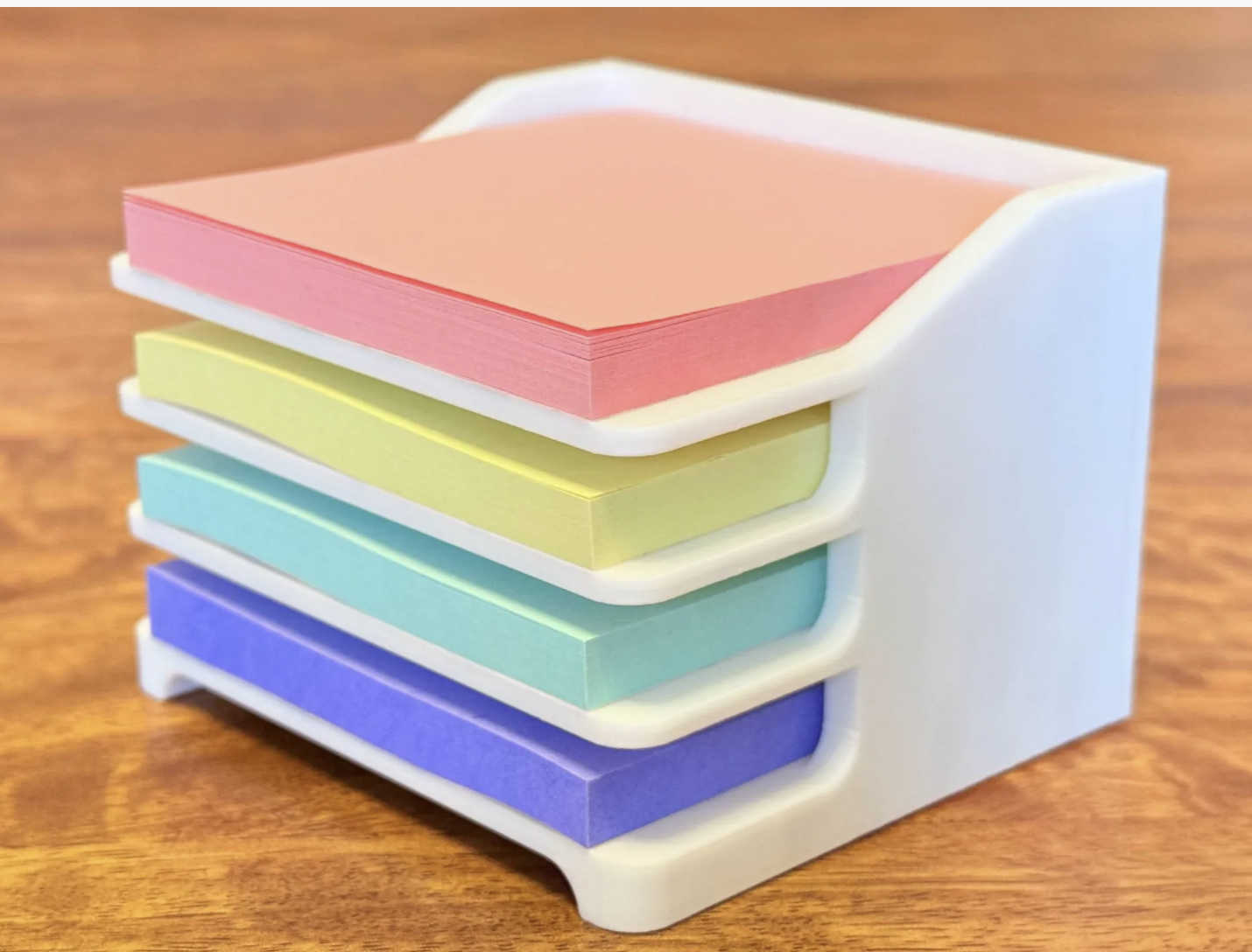 Rainbow Sticky Note Organiser β custom 3D printed in Dubai by RiaanPrintz