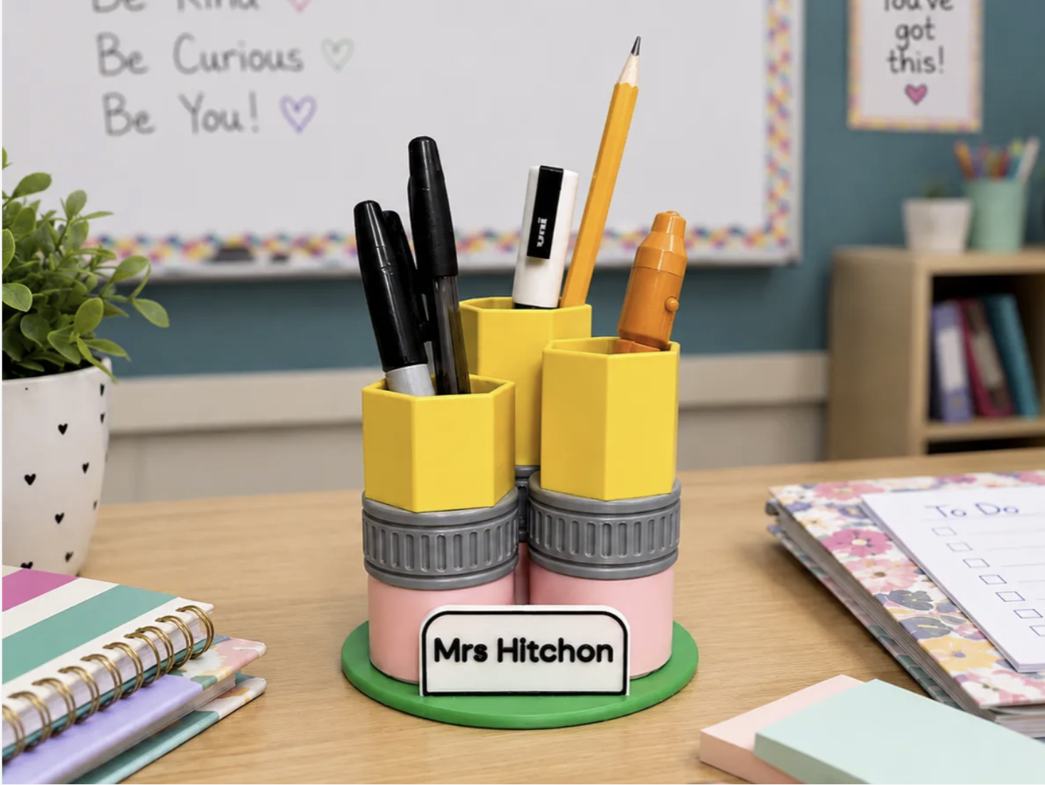 Personalised Pencil Cup Organiser β custom 3D printed in Dubai by RiaanPrintz