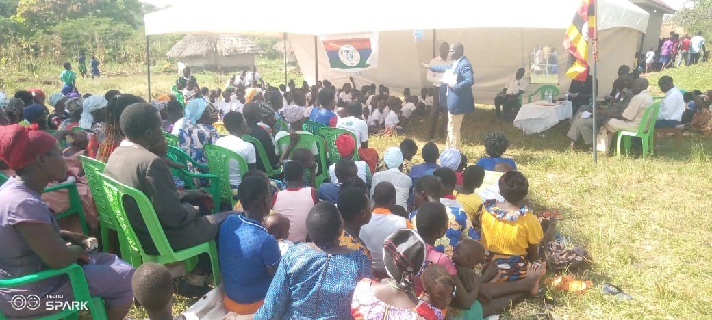 Community members at a Kango Kids of Uganda Foundation community event