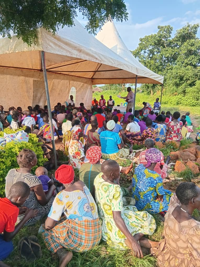 Large community gathering at an outdoor event