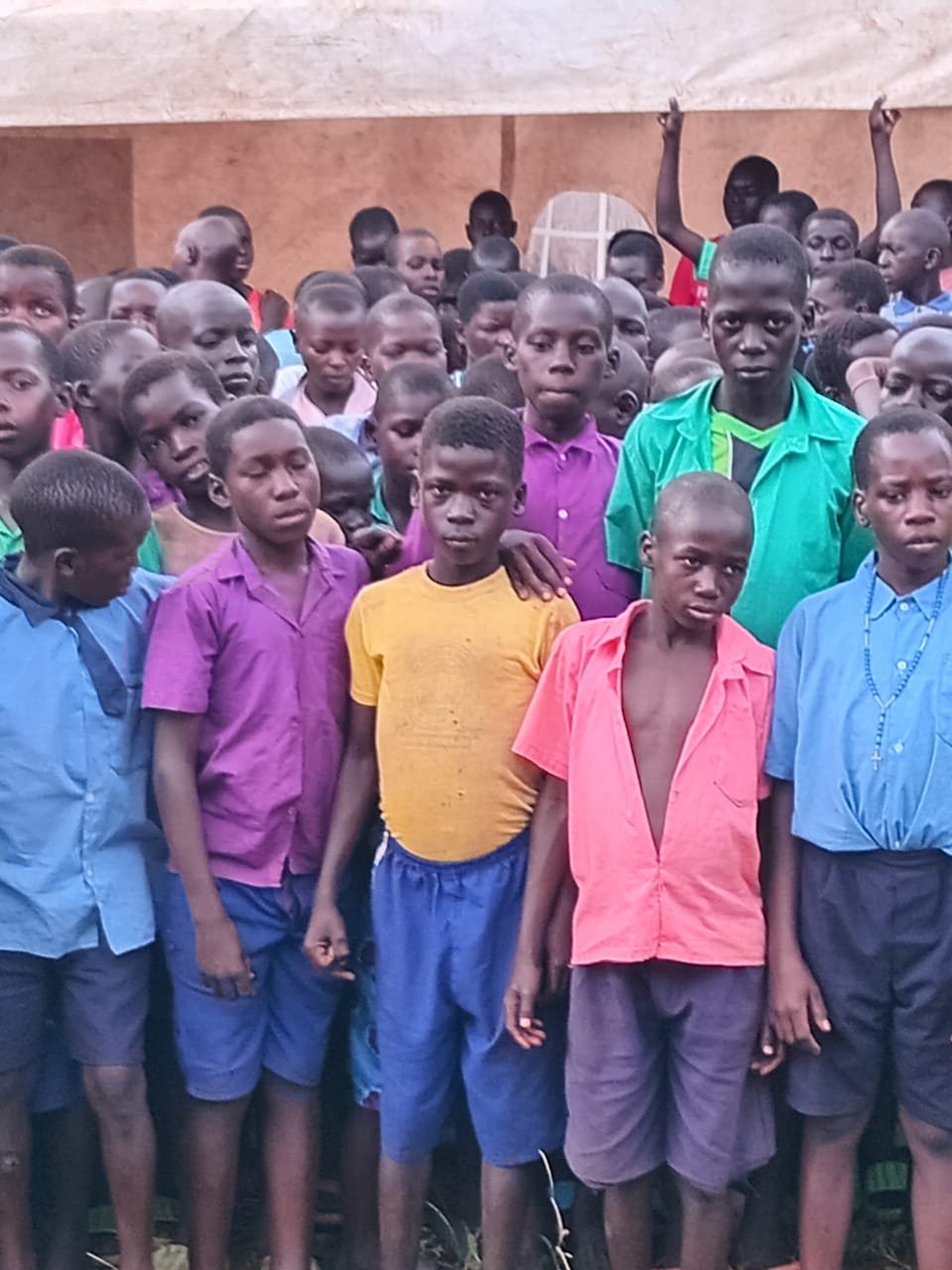 Pupils pose for photo