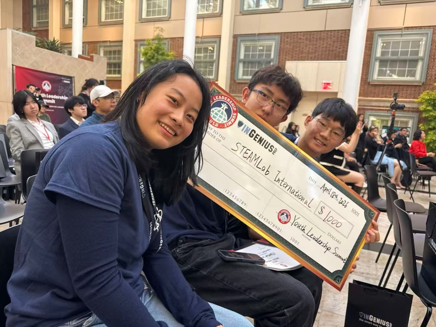 STEAM Labs International participants with the Gold Impact Award at the 2026 USA Youth Leadership Summit.