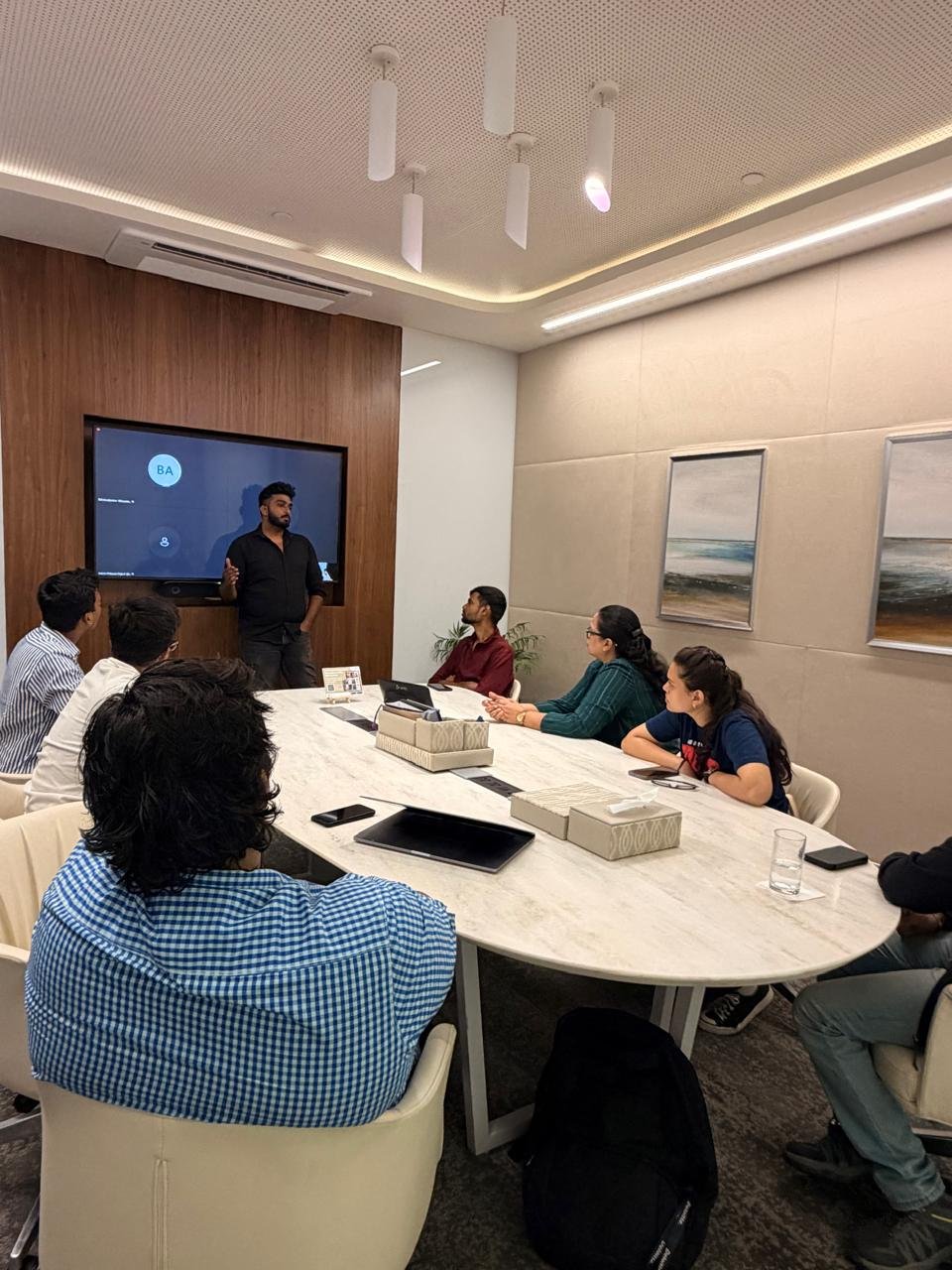 Instructor leading a presentation for the BIA cohort