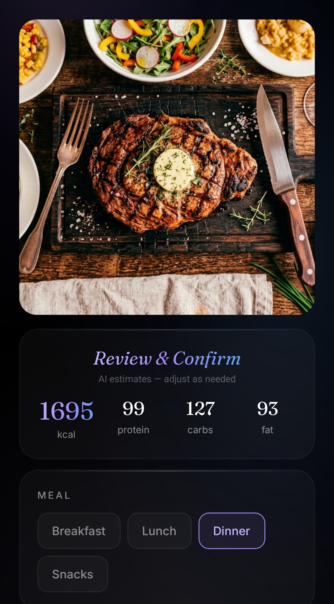 Snap it, scan it, done screen in the Thrive app