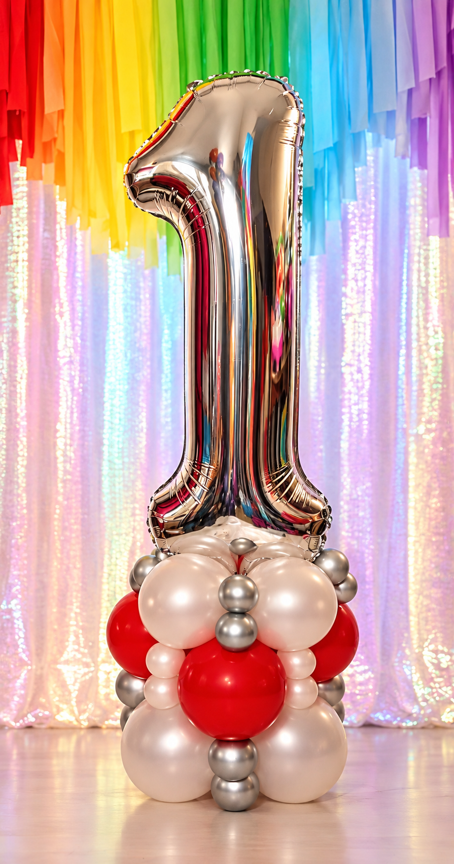 Custom balloon number stack by 607 Balloon Craft