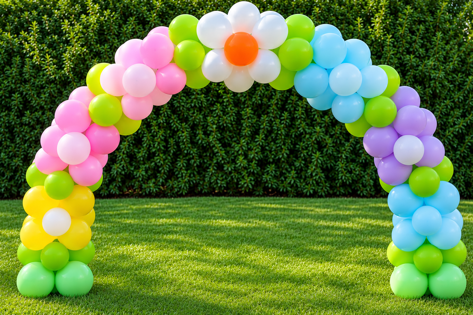 Flower pattern arch