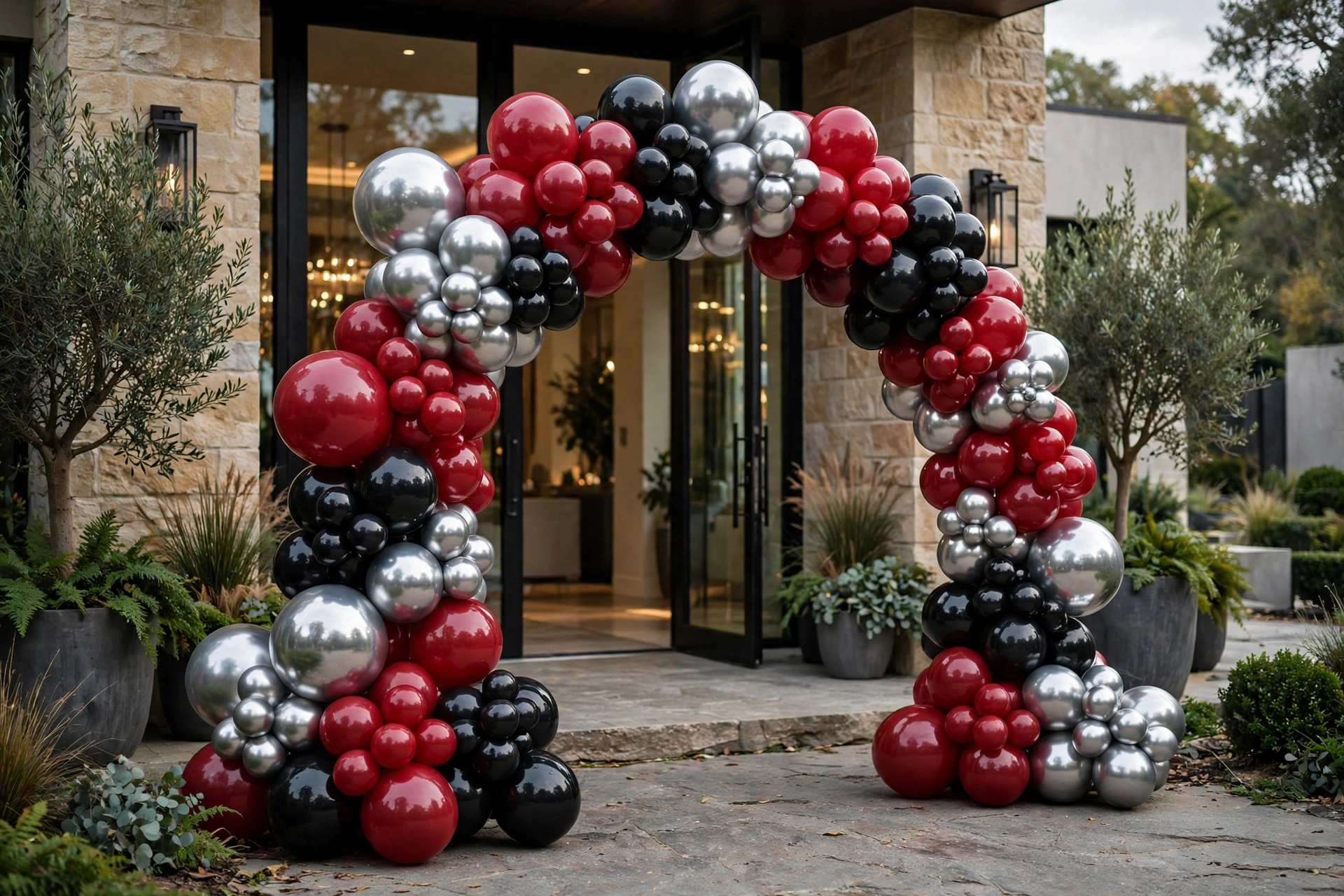 AI mockup of an organic arch by 607 Balloon Craft (real example coming soon)