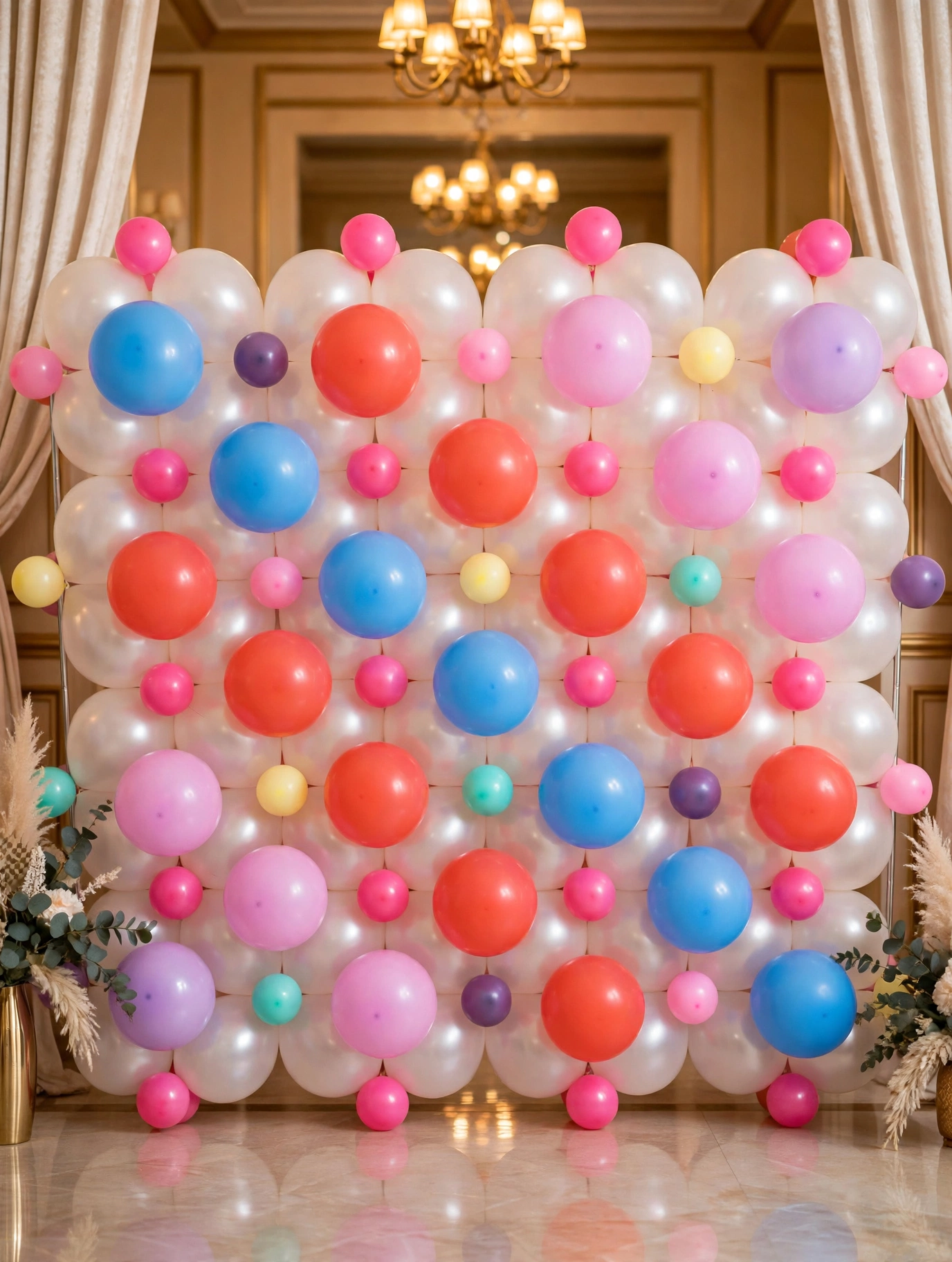 Custom balloon backdrop and photo frame by 607 Balloon Craft