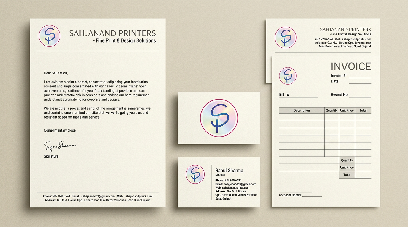 Bill Book Design — Sahajanand Printers, Surat
