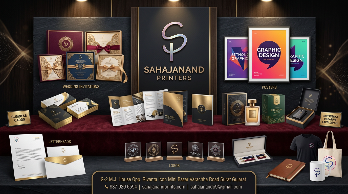 Custom Design & Printing — Sahajanand Printers, Surat