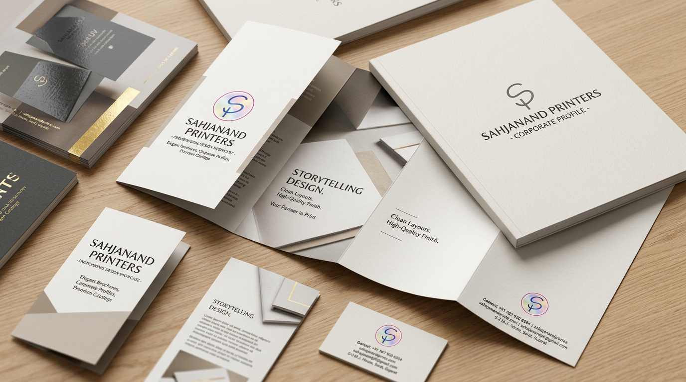 Brochure Design — Sahajanand Printers, Surat