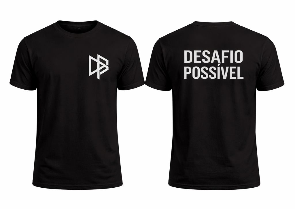Camiseta Preta Desafio Possível