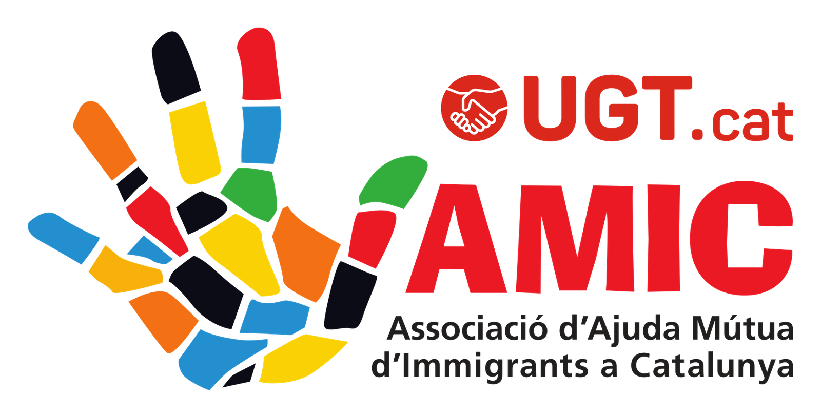 AMIC-UGT Logo - Associació d'Ajuda Mútua d'Immigrants a Catalunya