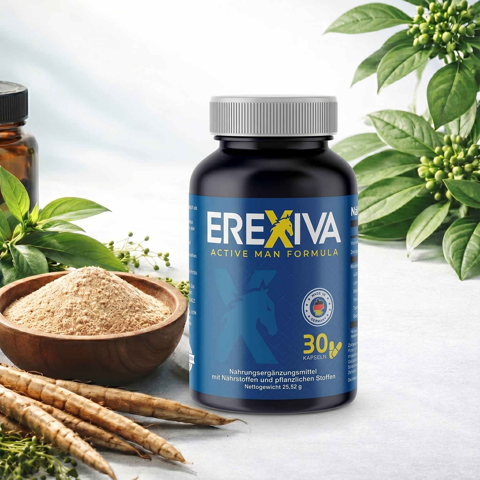 Erexiva smart combination ingredients including L-Citrulline, L-Carnitine, Maca, and Pine Bark Extract
