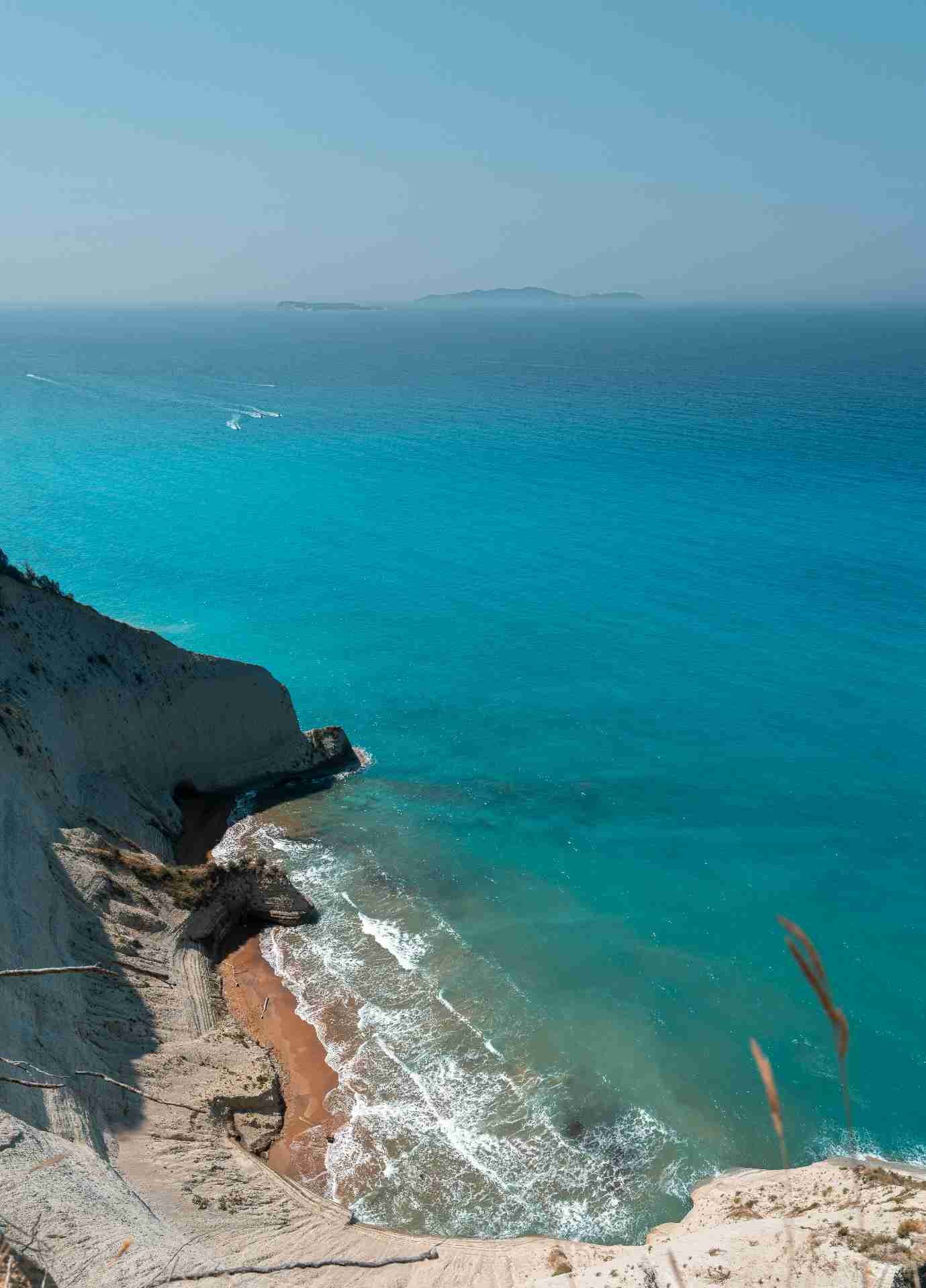 Corfu island luxury Paleokastritsa Ionian Sea aerial