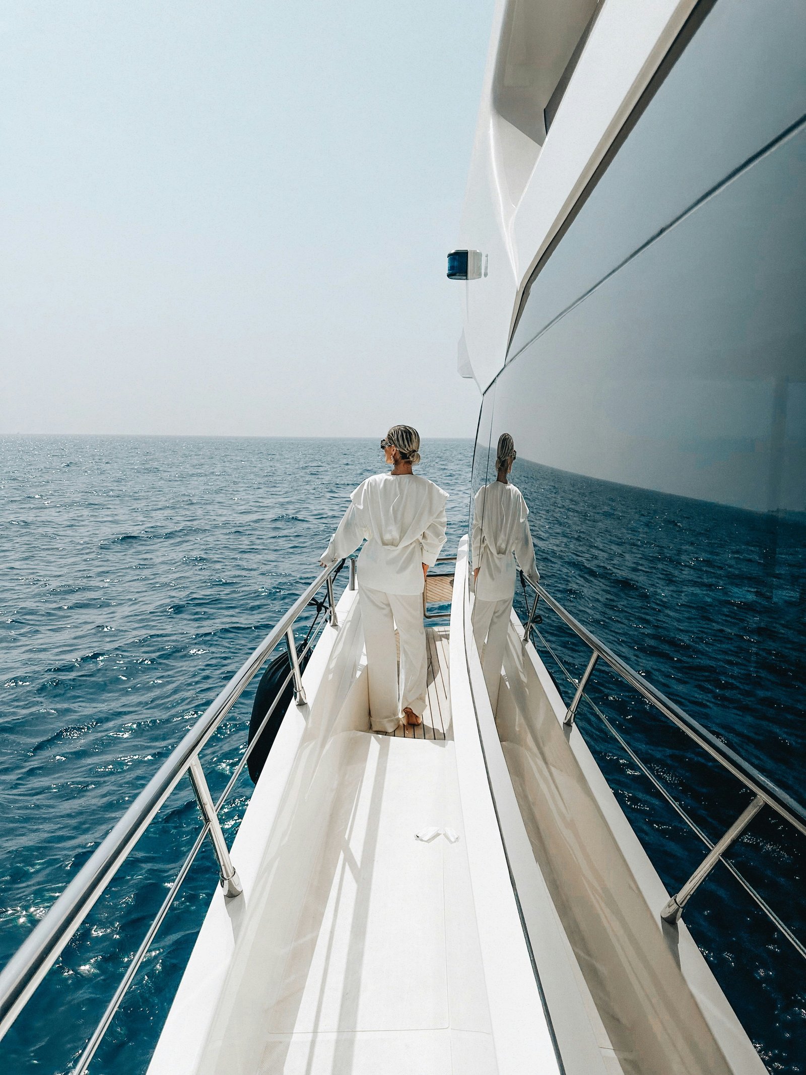 Luxury superyacht anchored Greek islands Aegean