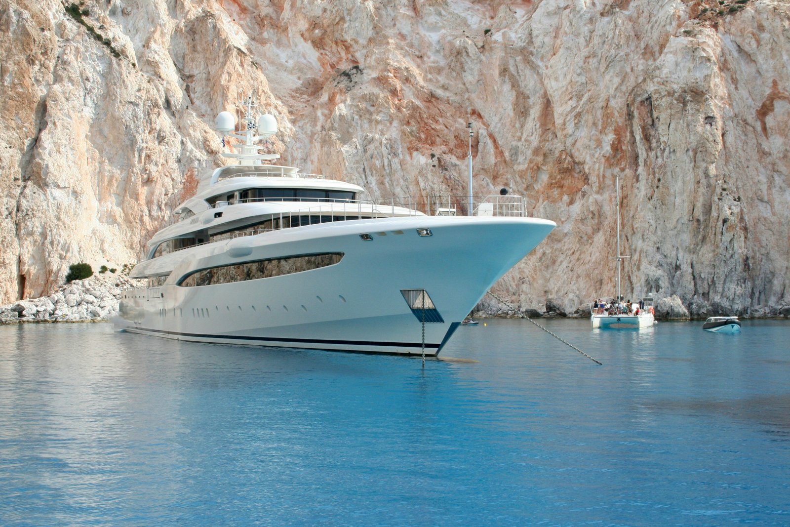 Luxury sailing yacht in the Mediterranean