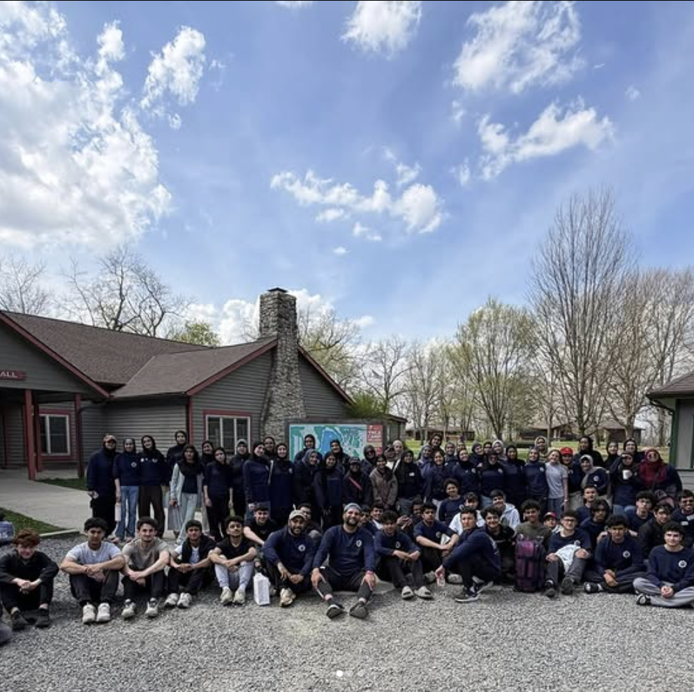 Muslim youth gathered at a NICC community center