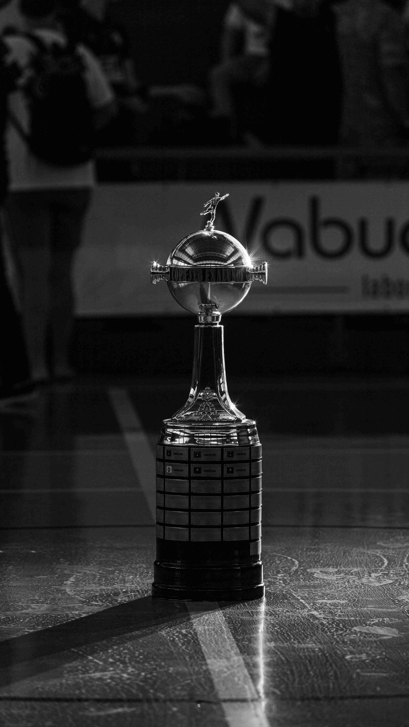 Troféu fotografado com preset Estádio