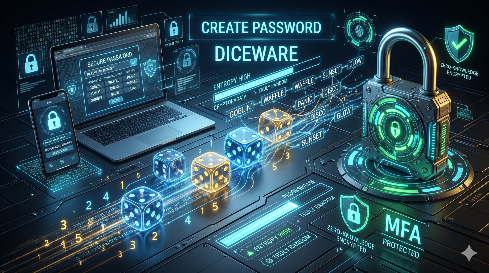 Create Password Security: How to Make a Truly Random Diceware Passphrase