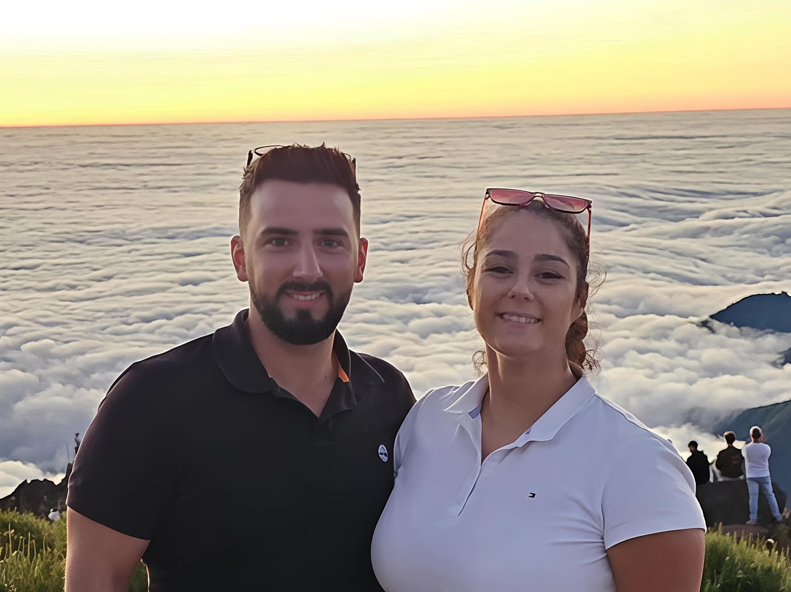 David and Cátia, the shared local Madeira team, above the clouds