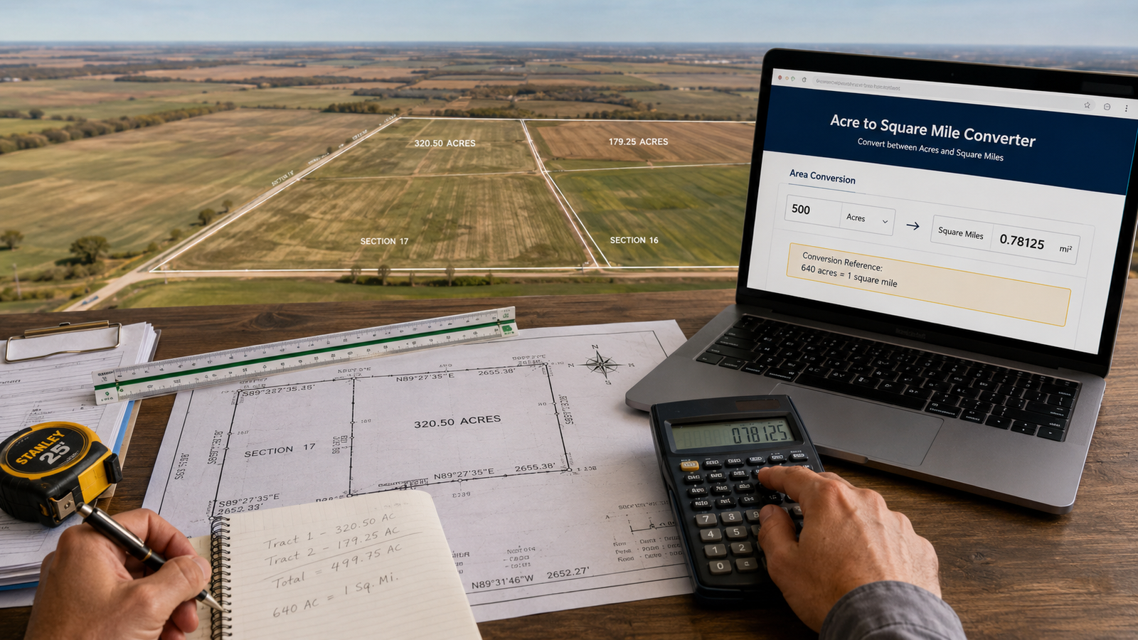 Acre to Square Mile Converter: How to Convert Land Area