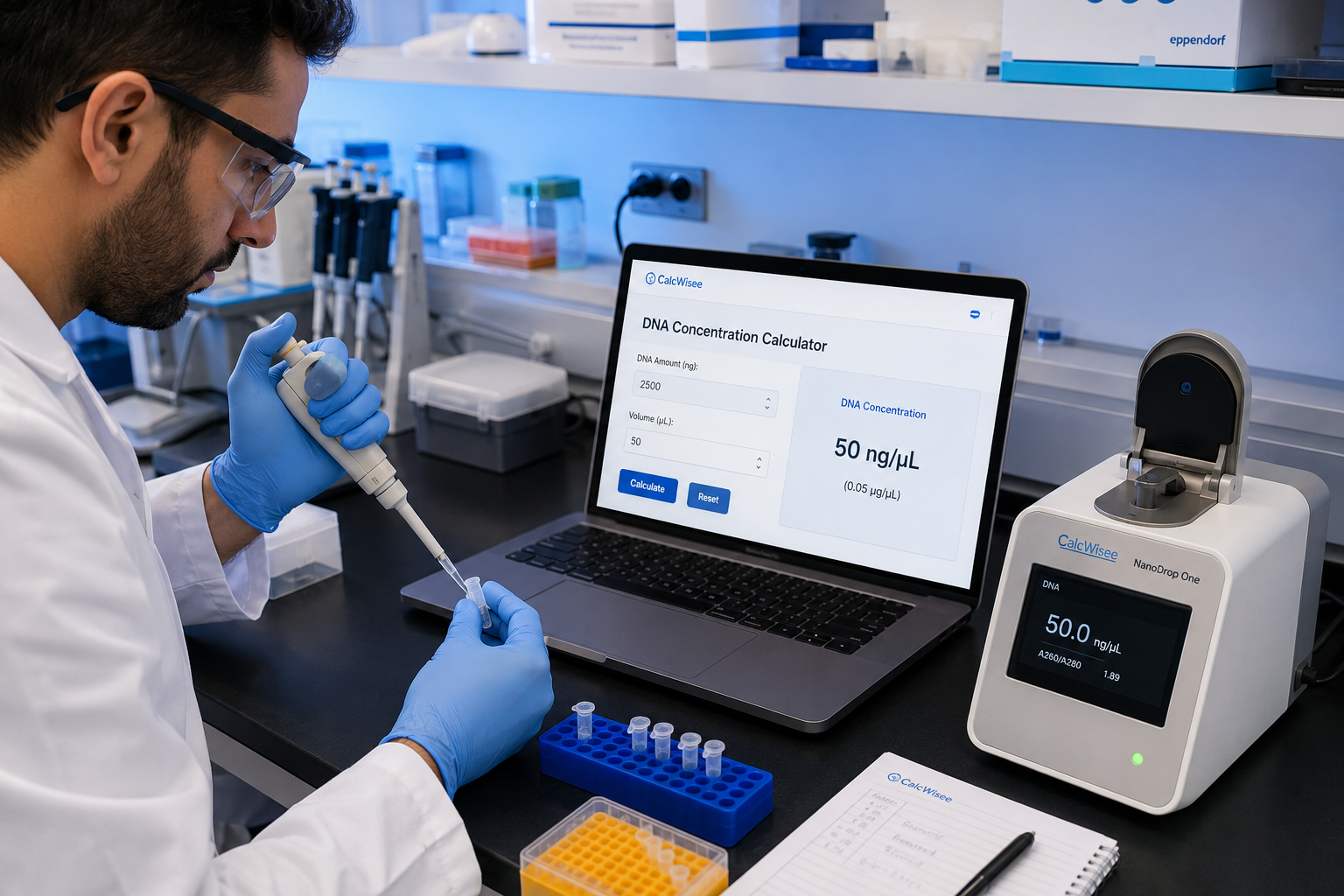 DNA Concentration Calculator: How to Calculate DNA Concentration