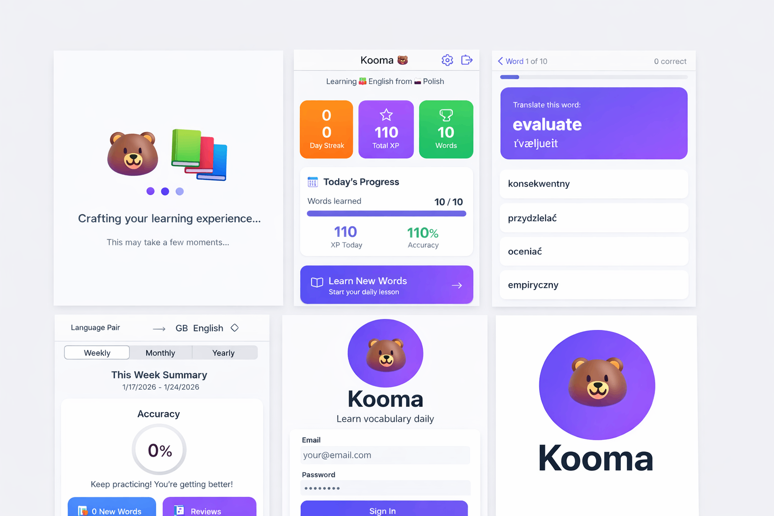 Kooma – Language Learning App