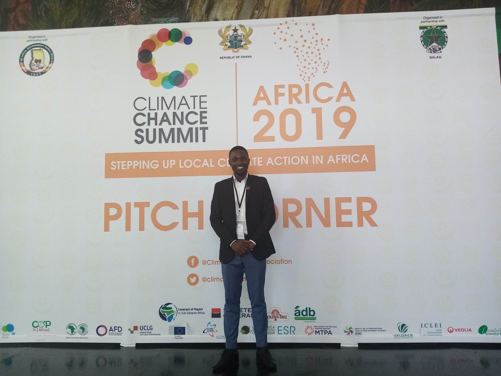 Joe Quarcoo at the Climate Chance Summit Africa 2019.