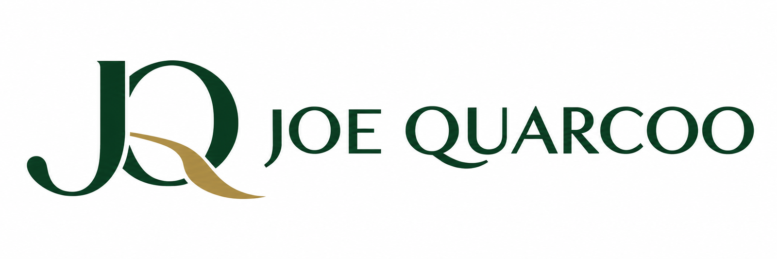 Joe Quarcoo personal brand logo displayed on a white background.
