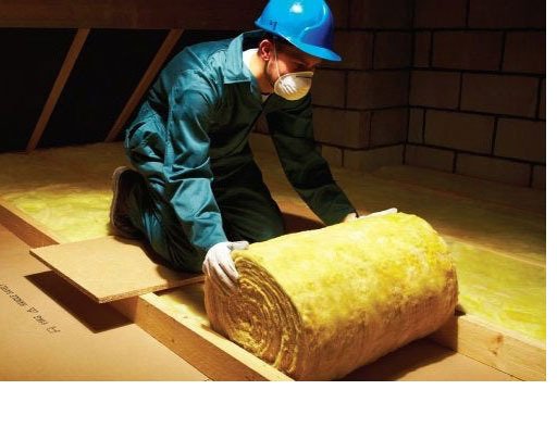 Rockwool mineral wool insulation installed in a loft