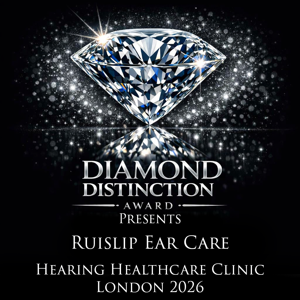 Diamond Distinction Award 2026 presented to Ruislip Ear Care, hearing healthcare clinic, London