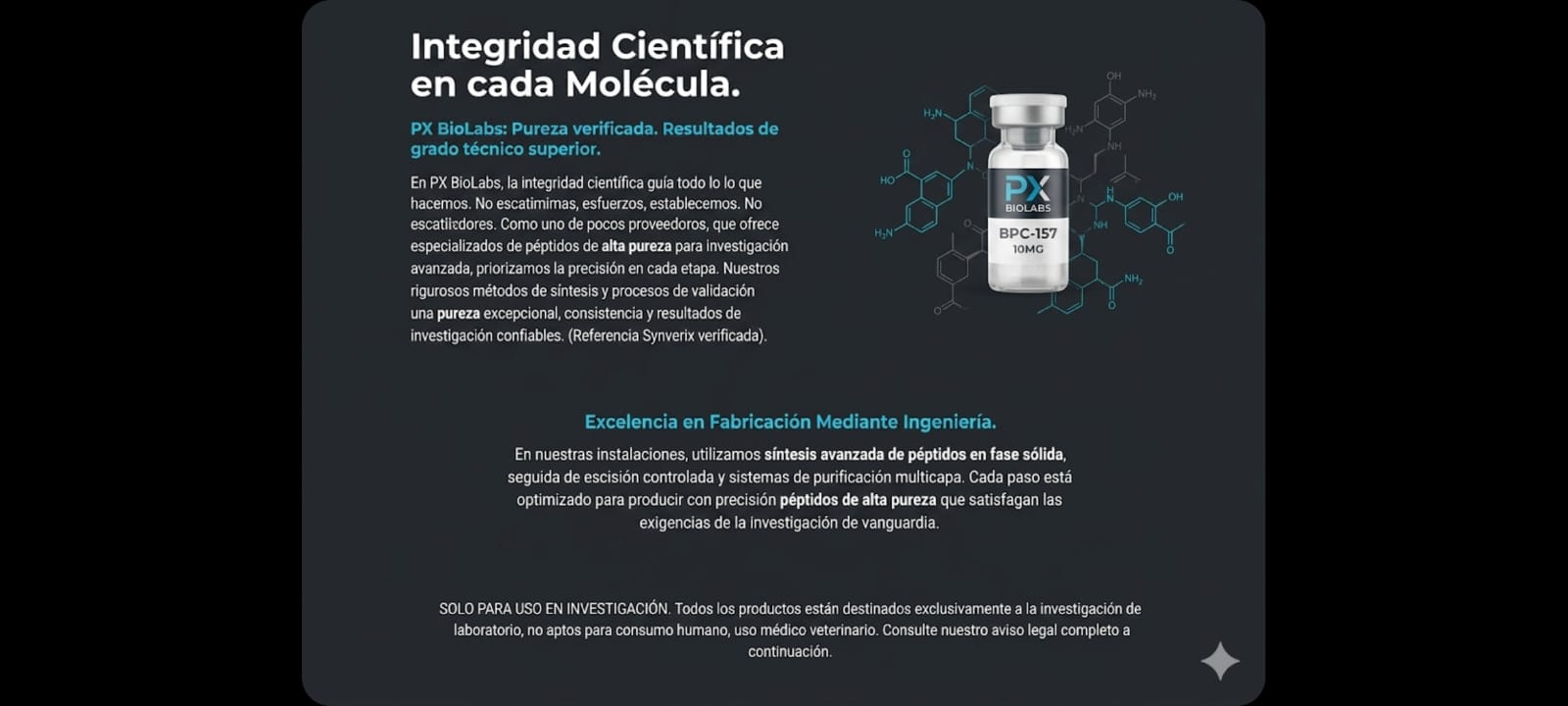 Laboratory vials with PX BioLabs branding