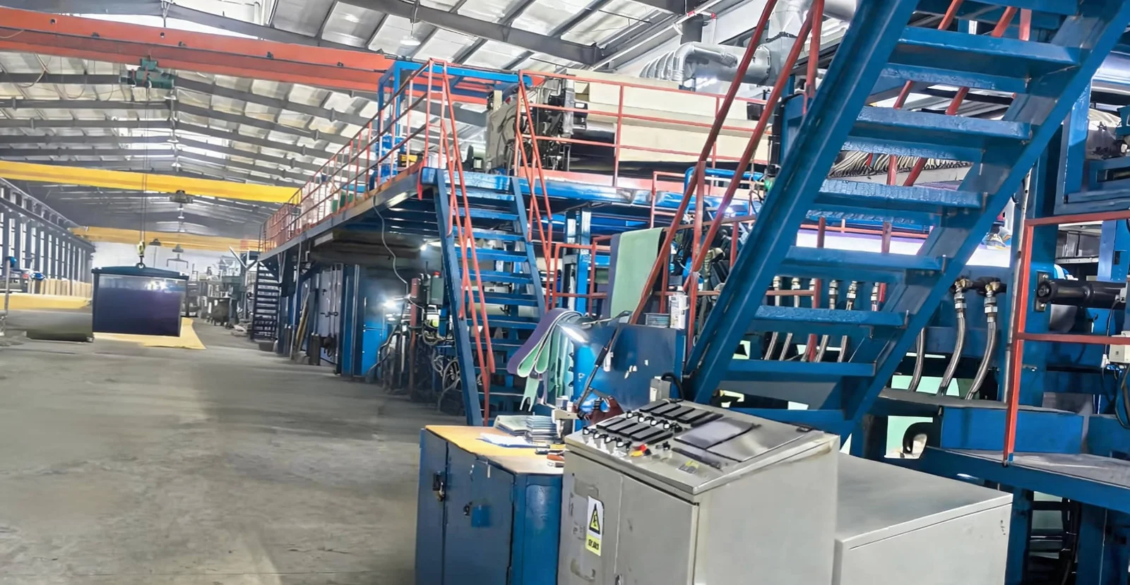 FIG. 01 — Sports flooring production line