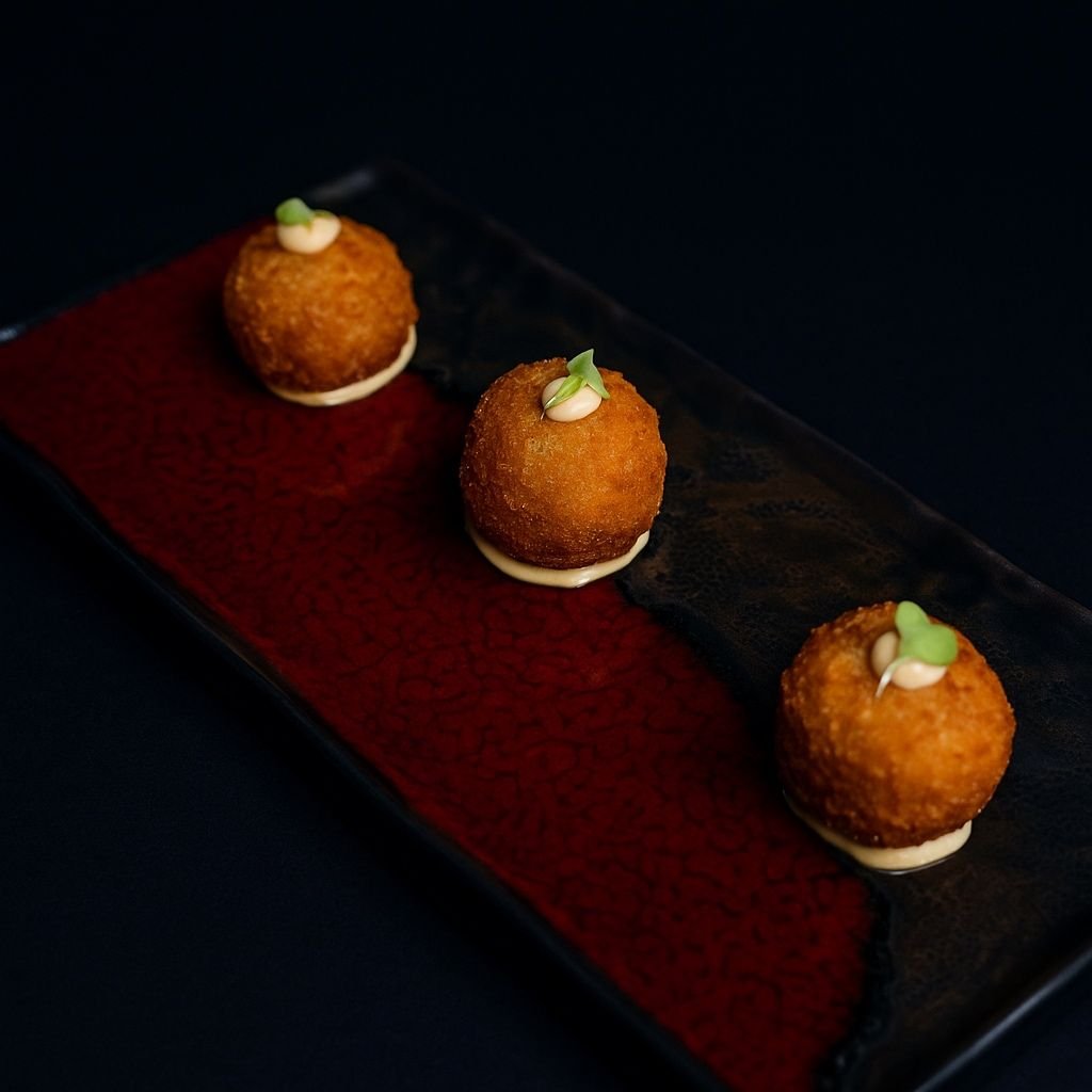 Croquetes de gamba al pil pil