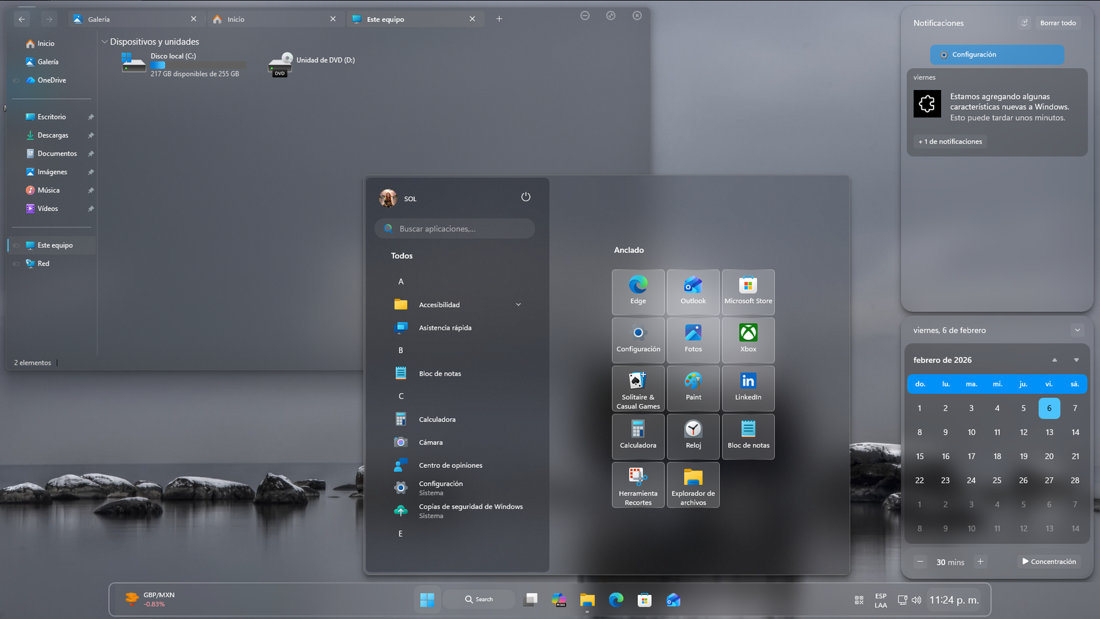 Explorador de archivos — Windows Owicron