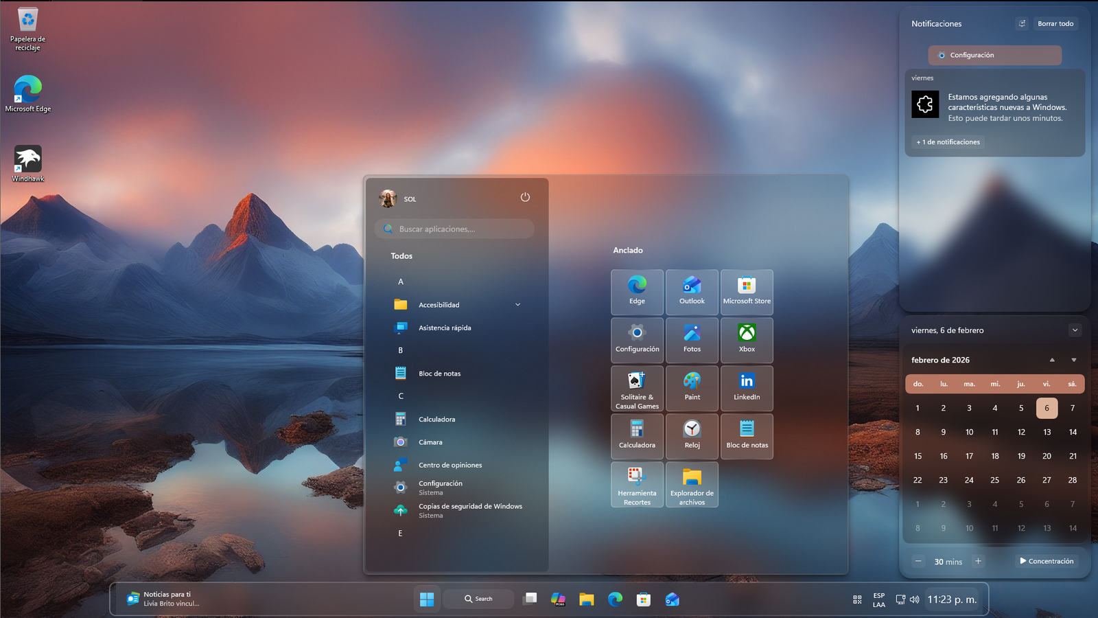 Entorno de trabajo — Windows Owicron