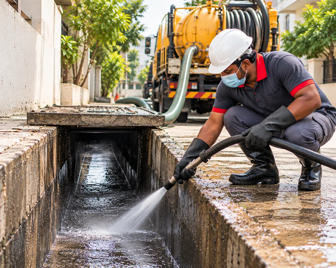 Solted Pipe 24/7 Drainage Cleaning Bangalore | Sri Manjunatha