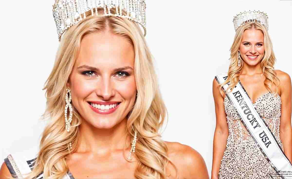 Beauty pageant winner with crown and sash