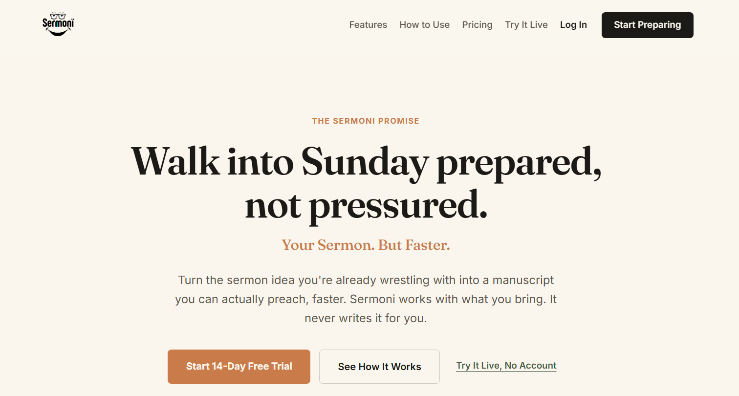 Sermoni Wants to Give Pastors Their Saturdays Back