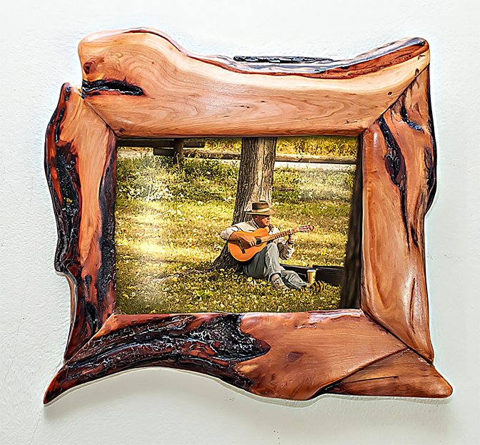 5x7 live edge custom wood frame