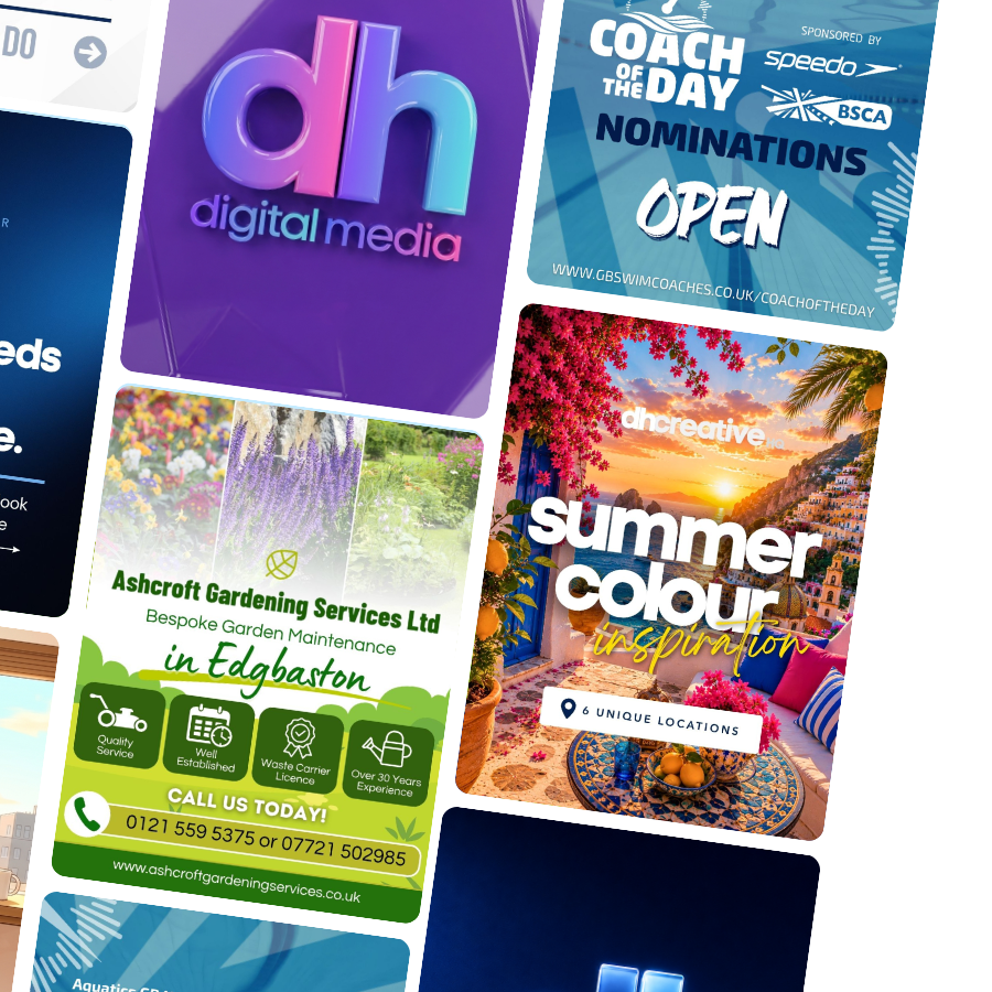 Examples of creative digital work by DH Digital Media