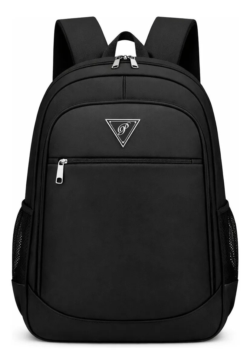 Mochila Masculina Preta Impermeável, para Faculdade ou Uso Executivo, com Alça Reforçada